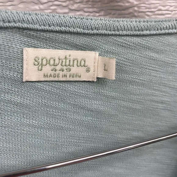 Spartina 449 Deanna Wrap Dress Seafoam Green Mid Length Long Sleeve Cotton