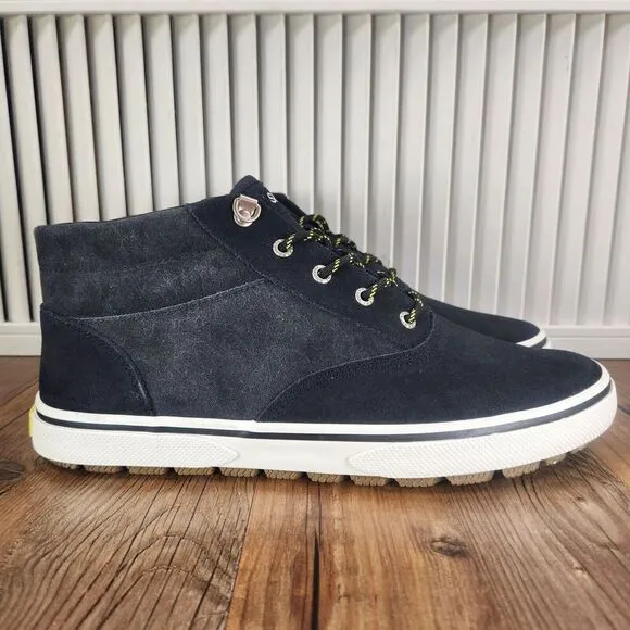 Sperry Halyard Storm Chukka Boots Men 11.5 Blue Suede Ankle Hipster Preppy Shoes