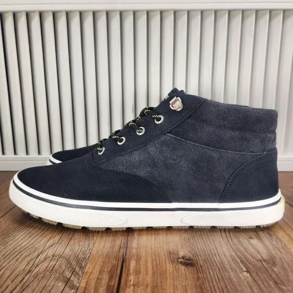 Sperry Halyard Storm Chukka Boots Men 11.5 Blue Suede Ankle Hipster Preppy Shoes