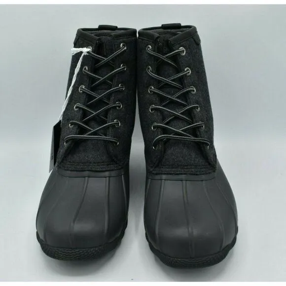 Sperry Mens Size 8 M Saltwater Wool Dark Grey Duck Boots Shoes STS23076