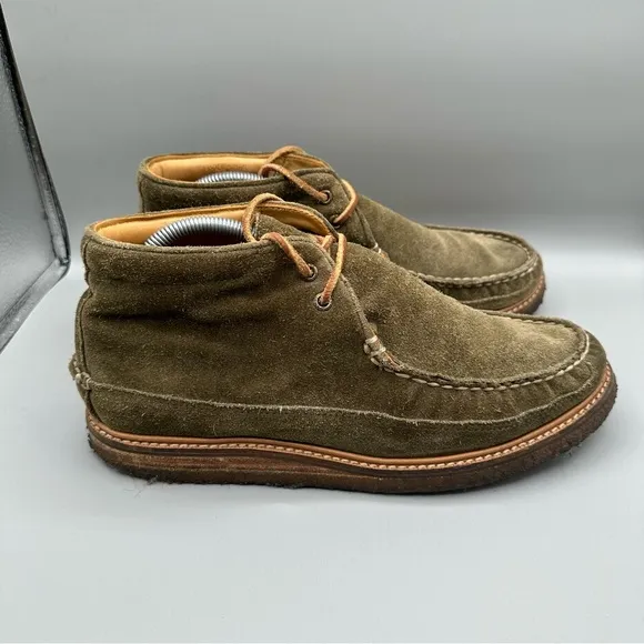 Sperry Top Sider Gold Cup Suede Green Moccasin Chukka Boots Men's Size 9