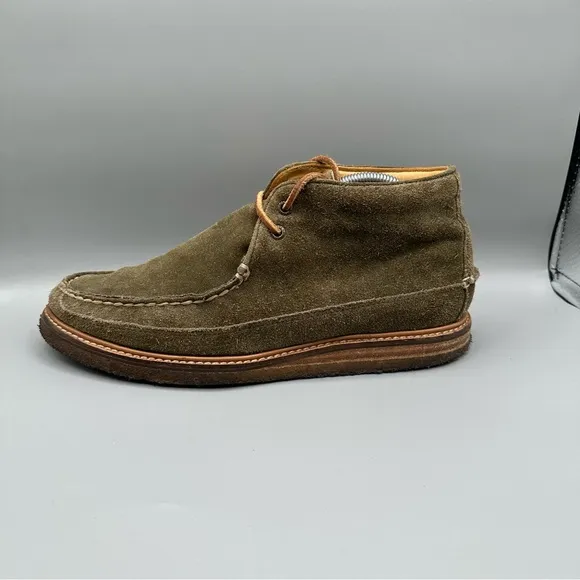 Sperry Top Sider Gold Cup Suede Green Moccasin Chukka Boots Men's Size 9