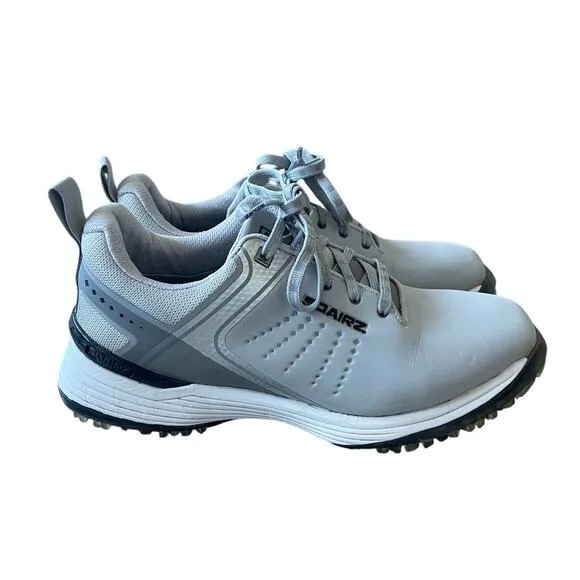 Sqairz Womans 8.5 Freedom Golf Shoes Low Top Sneakers Turf Spikes Gray Silver