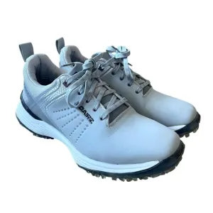 Sqairz Womans 8.5 Freedom Golf Shoes Low Top Sneakers Turf Spikes Gray Silver