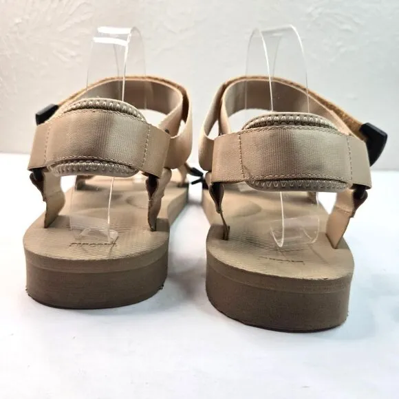 Suicoke Flat Dad Sandals Womens 12 Tan Open Toe Casual Walking Comofort Utility