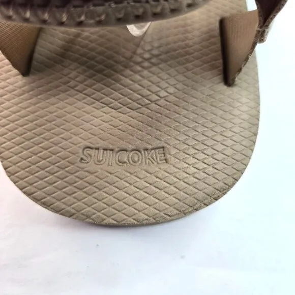 Suicoke Flat Dad Sandals Womens 12 Tan Open Toe Casual Walking Comofort Utility