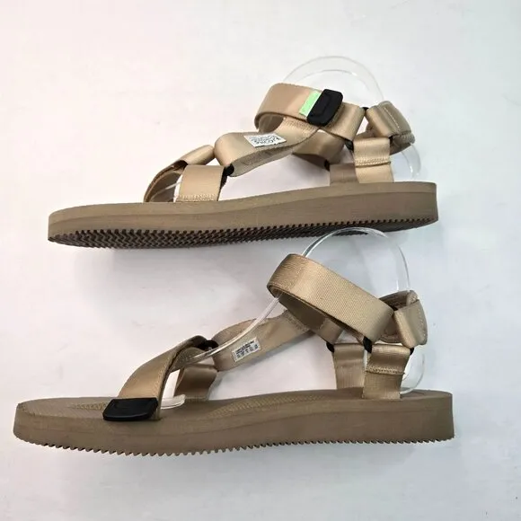 Suicoke Flat Dad Sandals Womens 12 Tan Open Toe Casual Walking Comofort Utility