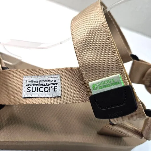 Suicoke Flat Dad Sandals Womens 12 Tan Open Toe Casual Walking Comofort Utility