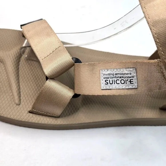 Suicoke Flat Dad Sandals Womens 12 Tan Open Toe Casual Walking Comofort Utility