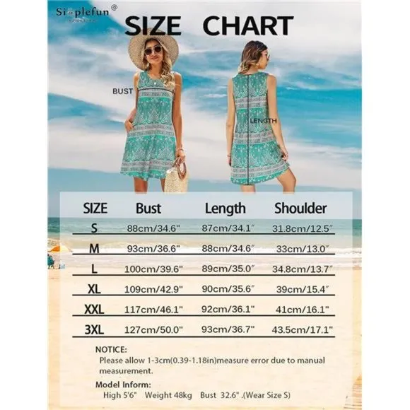 Summer Dresses for Women Beach 05 Black Floral
