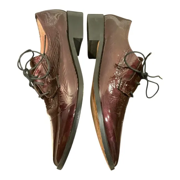 Summit White Mountain Women’s Burgundy Patent Leather Oxford Shoes Size 39/9
