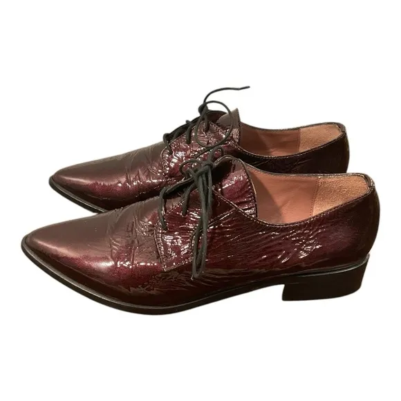 Summit White Mountain Women’s Burgundy Patent Leather Oxford Shoes Size 39/9