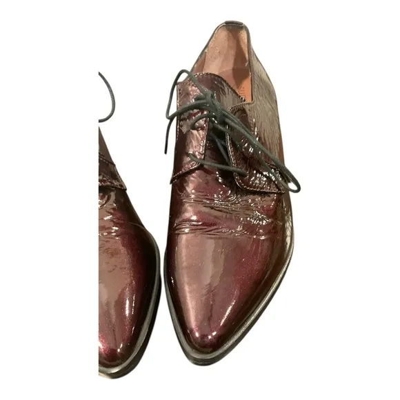Summit White Mountain Women’s Burgundy Patent Leather Oxford Shoes Size 39/9