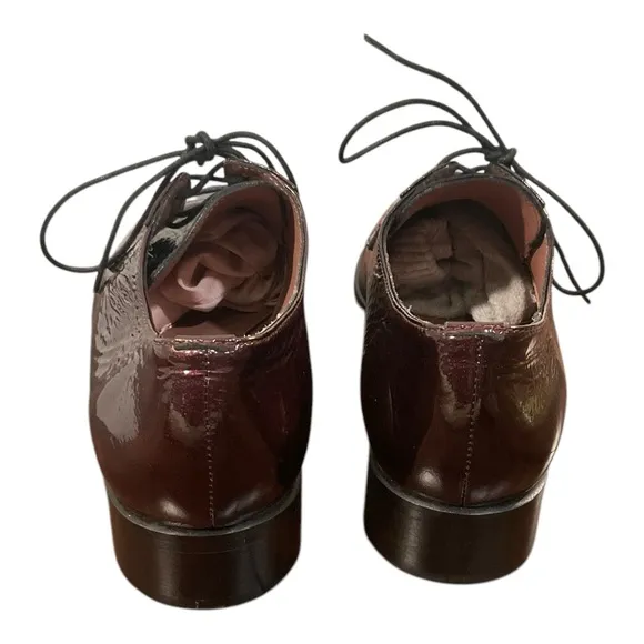 Summit White Mountain Women’s Burgundy Patent Leather Oxford Shoes Size 39/9
