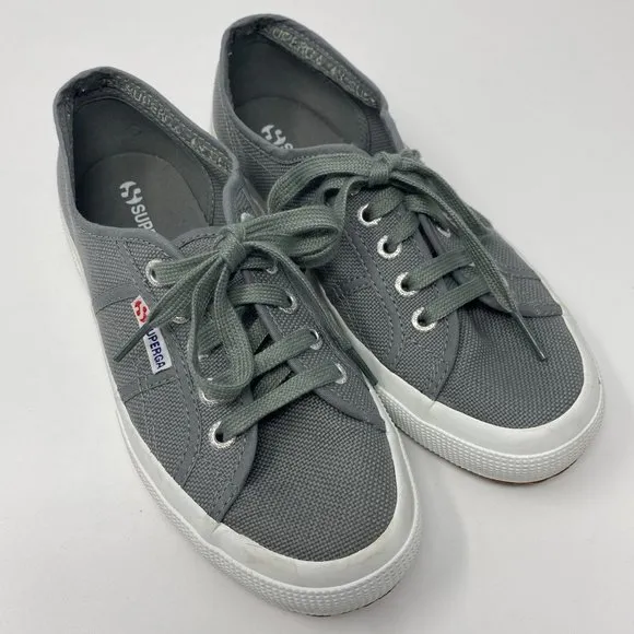 Superga Womens 2750 Cotu Classic S000010-M38 Gray Sneaker Shoes Size 6.5/37