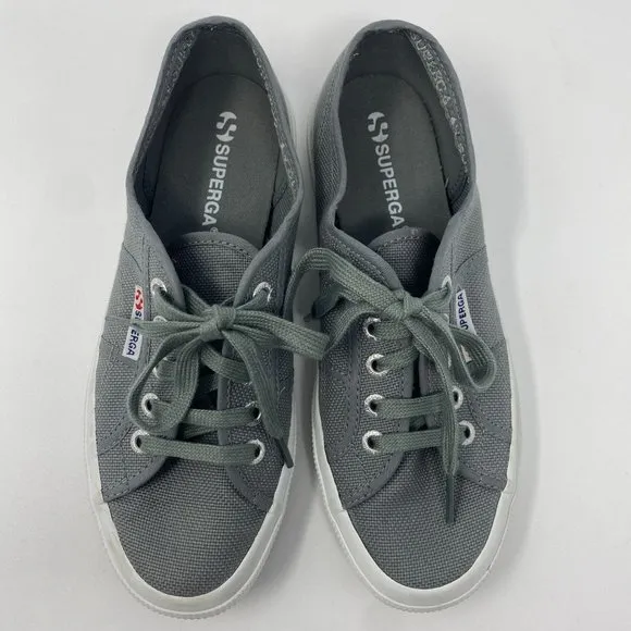 Superga Womens 2750 Cotu Classic S000010-M38 Gray Sneaker Shoes Size 6.5/37