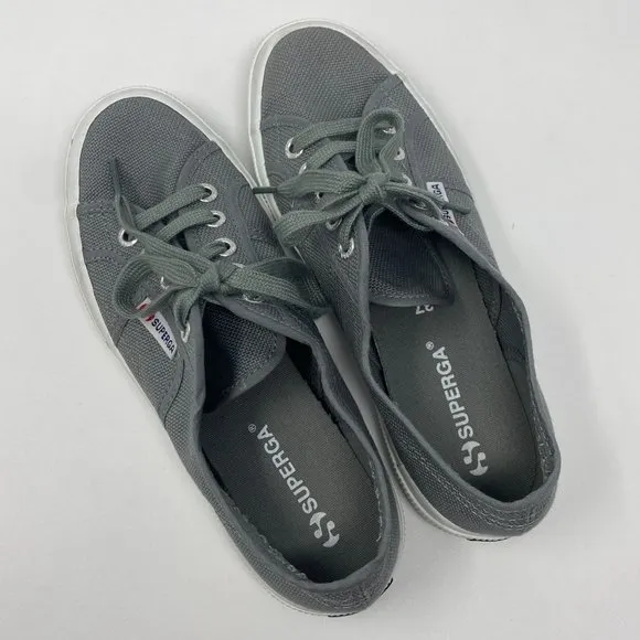 Superga Womens 2750 Cotu Classic S000010-M38 Gray Sneaker Shoes Size 6.5/37
