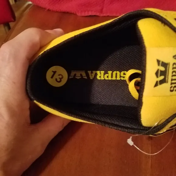 Supra low top sz 13 nwt yellow and black