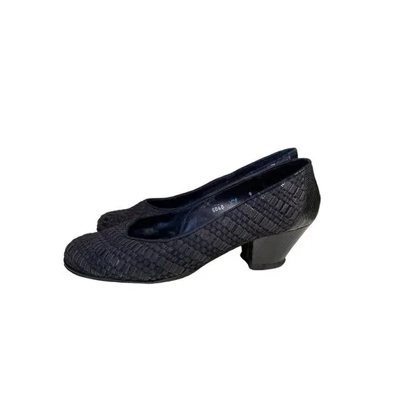 Susan Bennis/Warren Edwards black 5060 viv style shoes women size 9