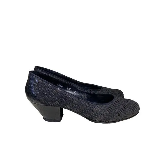 Susan Bennis/Warren Edwards black 5060 viv style shoes women size 9