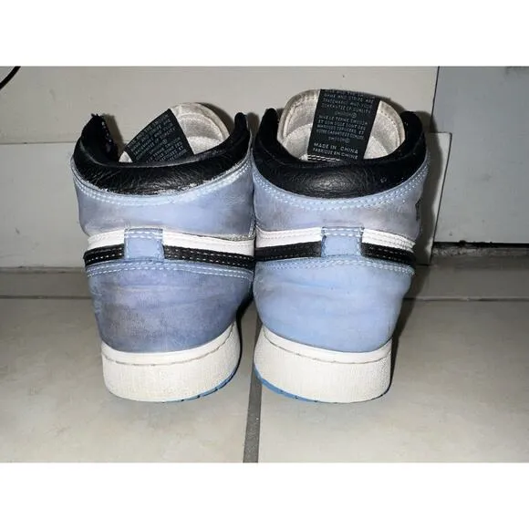 Sz 6 Y Nike Jordan 1 Retro High OG University Blue GS 6Y 575441 134 No Soles Dmg