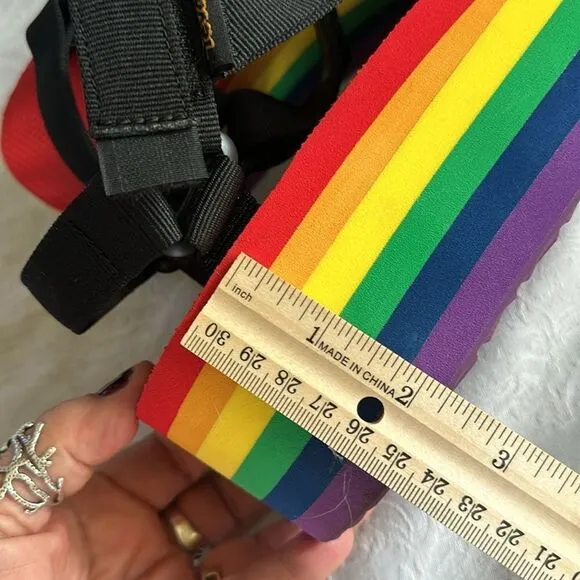 Teva Flatform Universal Rainbow Pride Platform Sandals Womens Size 9
