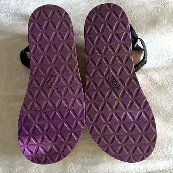 Teva Flatform Universal Rainbow Pride Platform Sandals Womens Size 9
