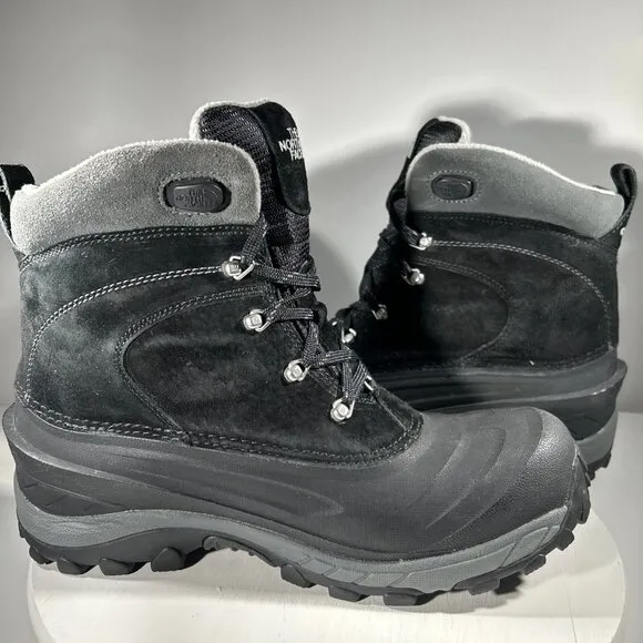 The North Face Mens Size 12 Boots Waterproof Black Insulated Suede - WORN ONCE