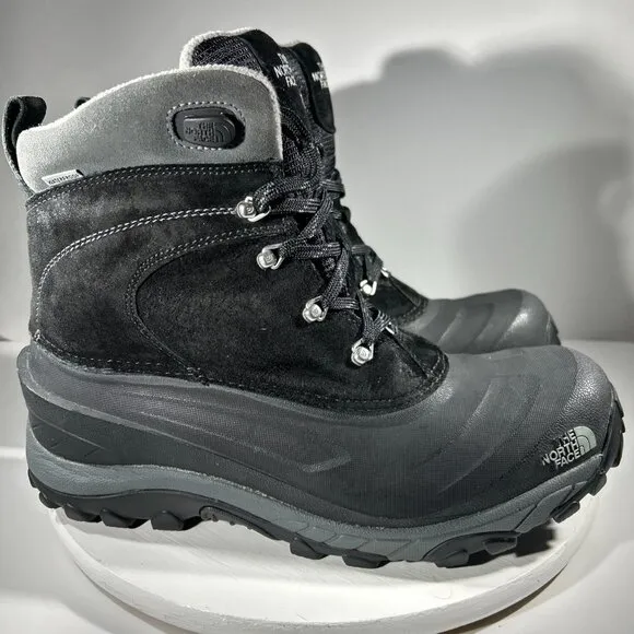 The North Face Mens Size 12 Boots Waterproof Black Insulated Suede - WORN ONCE