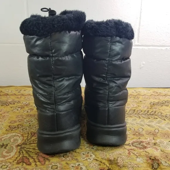 The North Face Nuptse black goose down insulated quilted winter boots