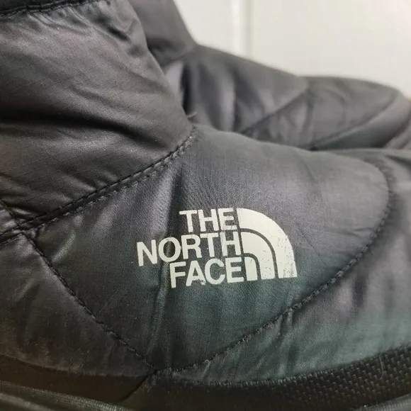The North Face Nuptse black goose down insulated quilted winter boots
