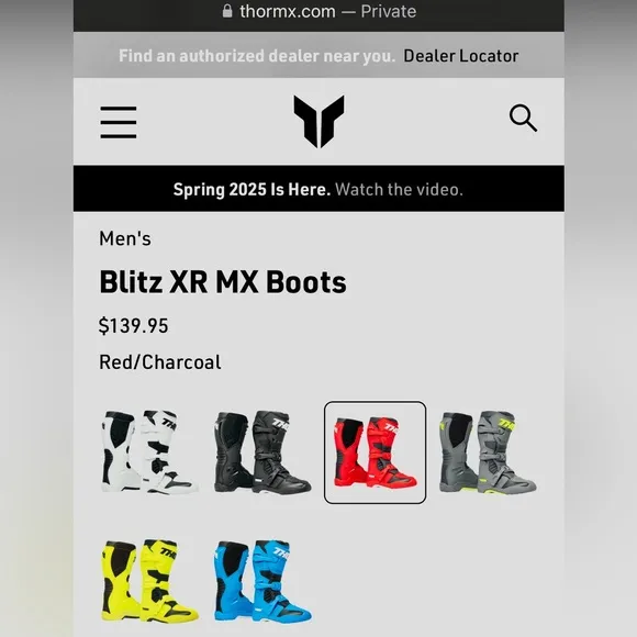 Thor Blitz XR MX Boots