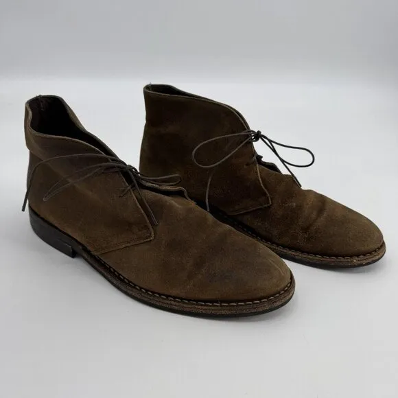 THURSDAY Boot Everyday 10 Scout Distressed Brown Ankle Chukka Suede Boots Lace