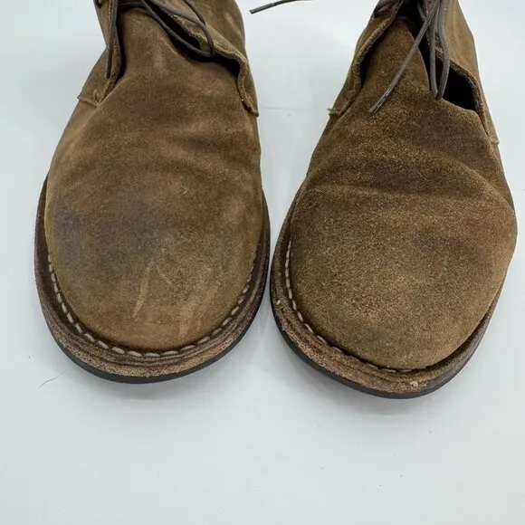 THURSDAY Boot Everyday 10 Scout Distressed Brown Ankle Chukka Suede Boots Lace