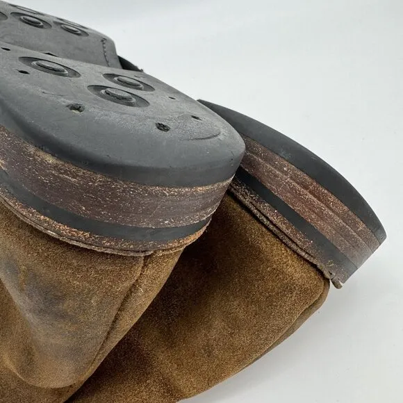 THURSDAY Boot Everyday 10 Scout Distressed Brown Ankle Chukka Suede Boots Lace