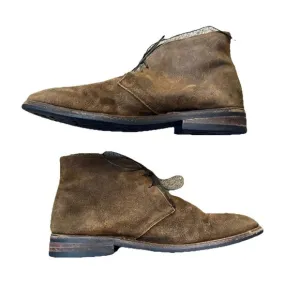 THURSDAY Boot Everyday 10 Scout Distressed Brown Ankle Chukka Suede Boots Lace