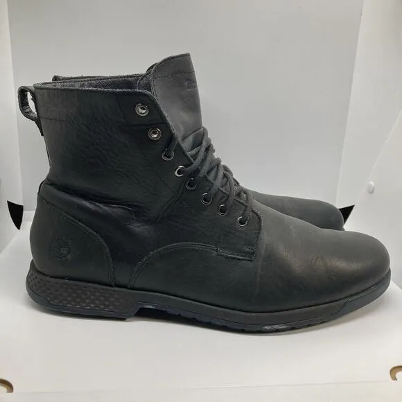 Timberland Boots Men Size 11.5 6Black Working Composite Toe‎ Boots