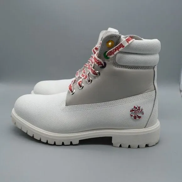 Timberland Christmas Special Edition Boots Men’s Size 8.5 White