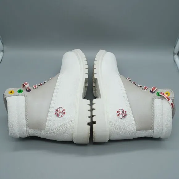 Timberland Christmas Special Edition Boots Men’s Size 8.5 White