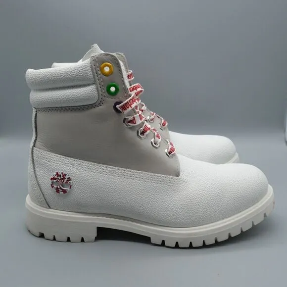 Timberland Christmas Special Edition Boots Men’s Size 8.5 White