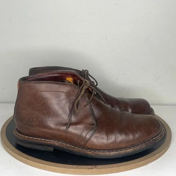 Timberland Chukka Boots Men Size 10 M Brown Leather A1R1U Logan Bay PT