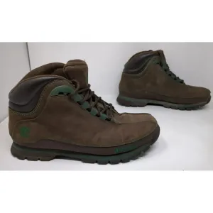 Timberland Euro Dub Brown‎ Green Nubuck 46086 Ankle Boots Us Mens 8.5 M Vintage