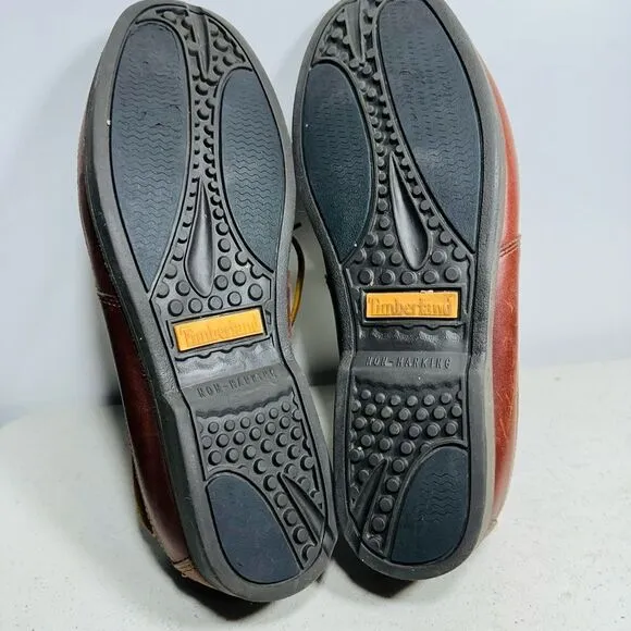 Timberland Kia Wah Bay Brown Leather 2 Eye Classic Men's Boat Shoes Sz 12M
