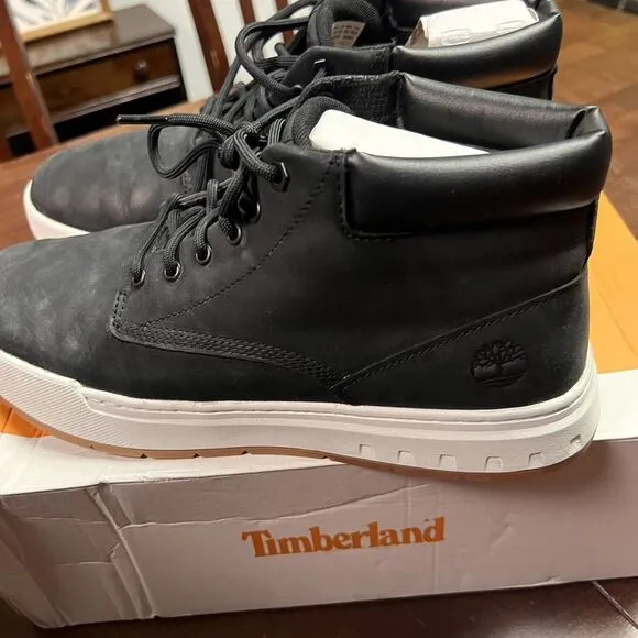 Timberland Maplegrove Chukka Boots Mid Lace Sneaker Men 10.5 Jet Black Hiking‎