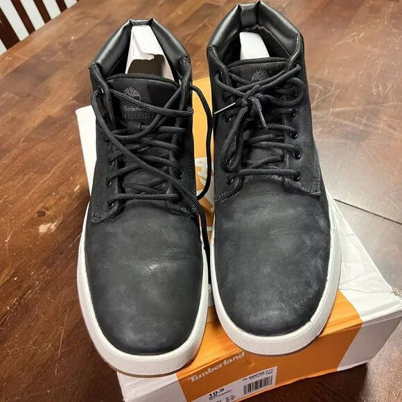Timberland Maplegrove Chukka Boots Mid Lace Sneaker Men 10.5 Jet Black Hiking‎