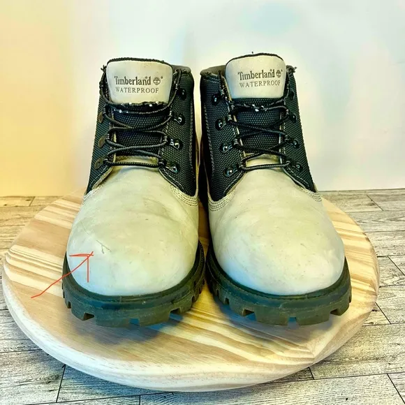 Timberland Men waterproof Boots Size13 Campsite Chukka Cement NBK Factory Second