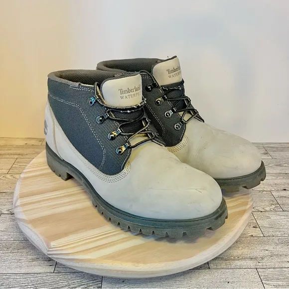 Timberland Men waterproof Boots Size13 Campsite Chukka Cement NBK Factory Second