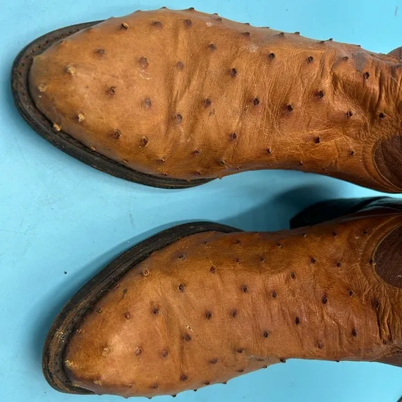 Tony Lama men 7.5 exotic quill cowboy boots