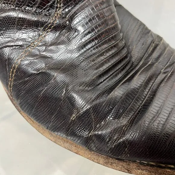 Tony Lama Men Size 10 EE Cowboy Western Boots‎ 2&quot; Stacked Heel Brown Tan