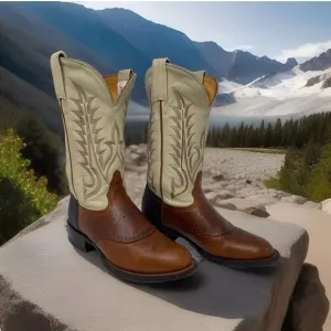 Tony Lama Size 6B Buckaroo Cowboy Boots Round Toe Sunset Renegade Leather